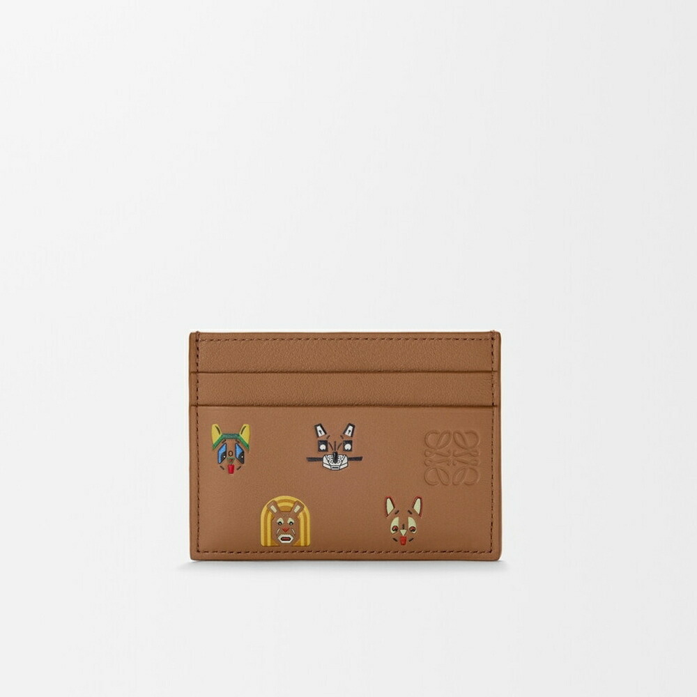 ロエベ LOEWE 2026春夏メンズ キャッツ プレーン カードホルダー【モカ 】【送料無料】【正規品】