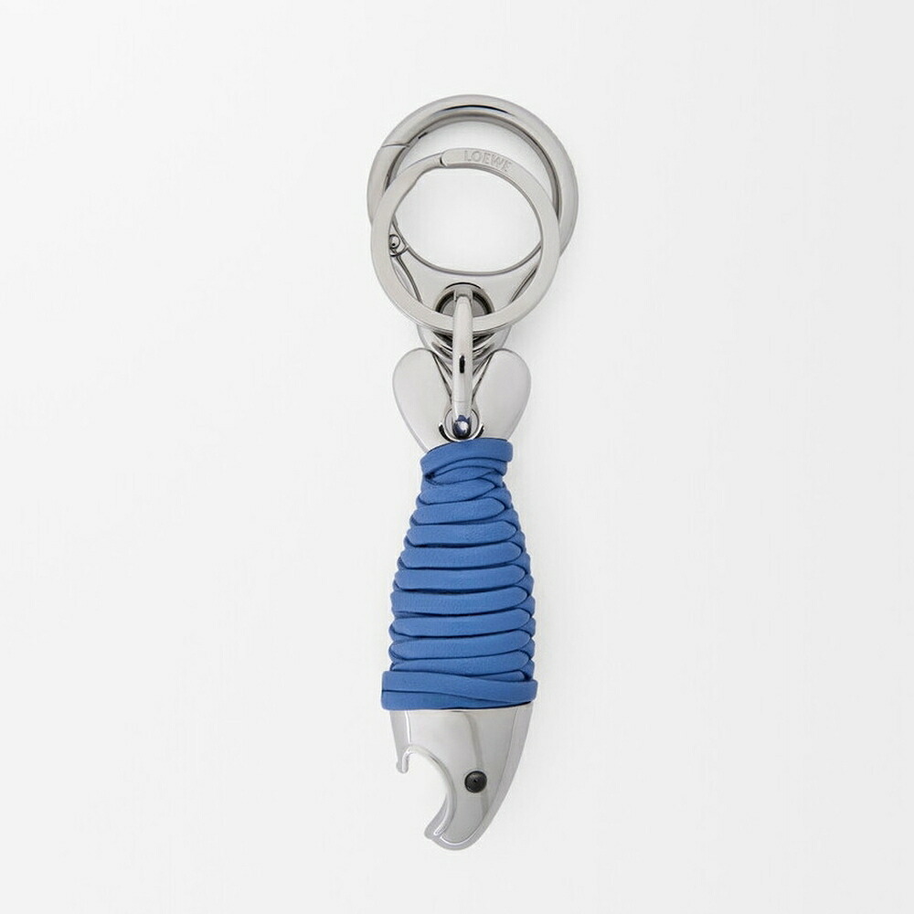 ロエベ LOEWE 2026春夏メンズ 魚肉 手がかり輪っか ボトルオープナー【しろがね色/海岸地帯青み 】【貨物輸送無料】【置き目品】