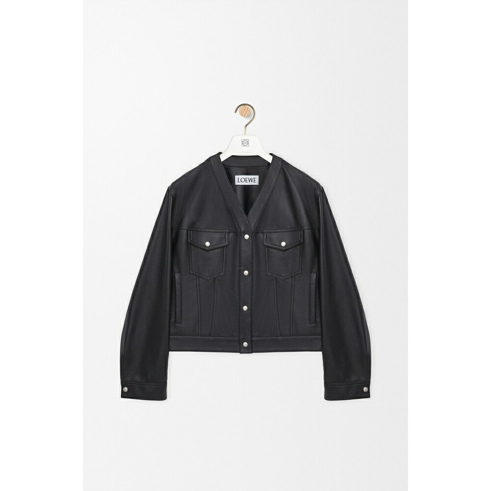 ロエベ LOEWE 2026春夏レディース Cardigan インチ nappa lambskin【黒いこと 】【貨物輸送無料】【定まり品】