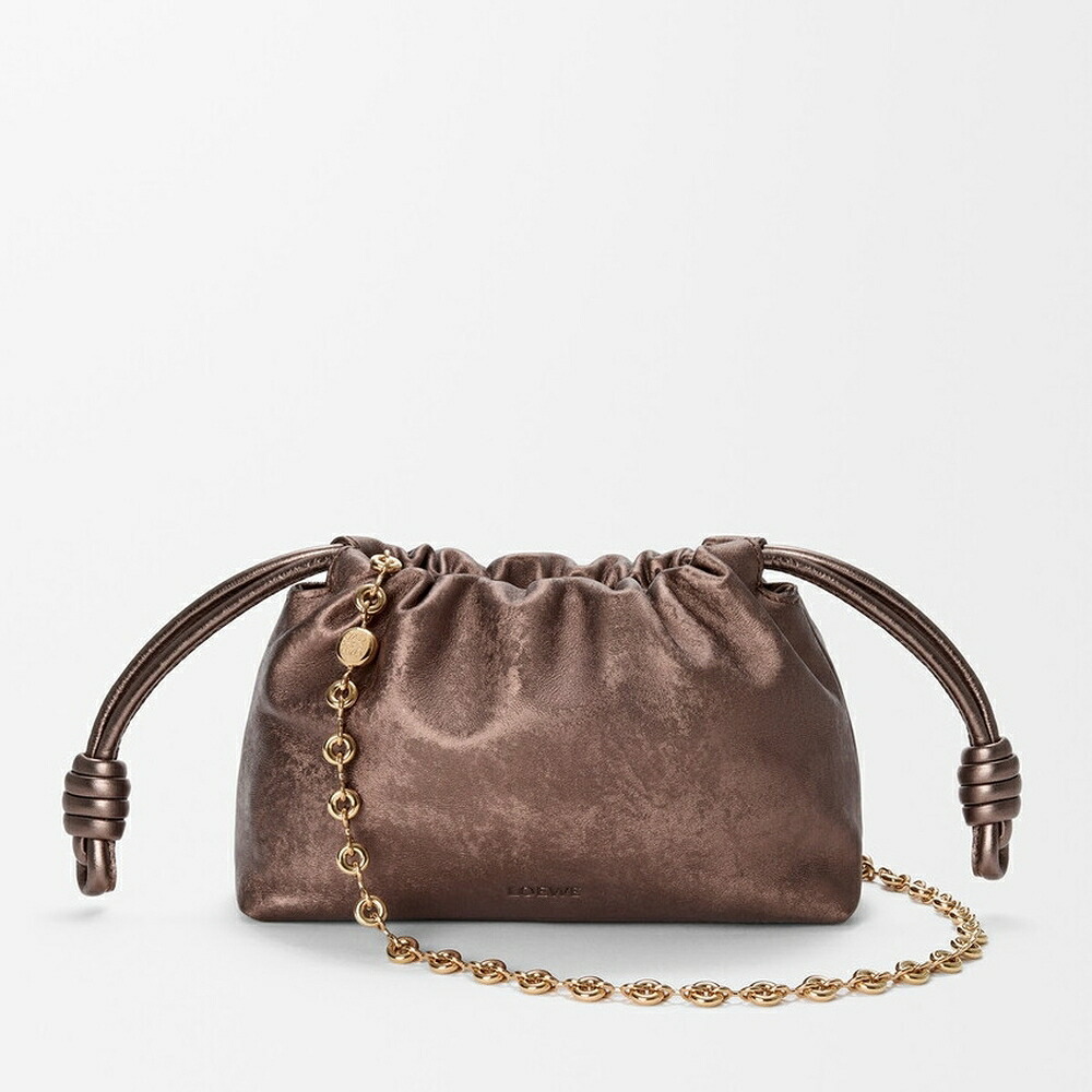 ロエベ LOEWE 2026春夏レディース フラメンコ銭入れ ミニ【ブロンズ 】【貨物輸送無料】【置き目品】