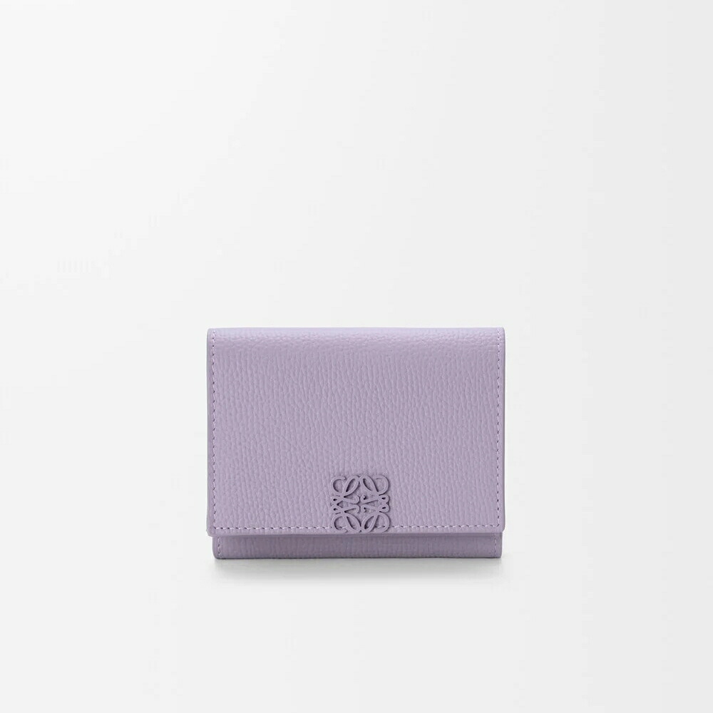 ロエベ LOEWE 2026春夏レディース アナグラム トライフォールドウォレット 財布【ダーティモーヴ 】【送料無料】【正規品】