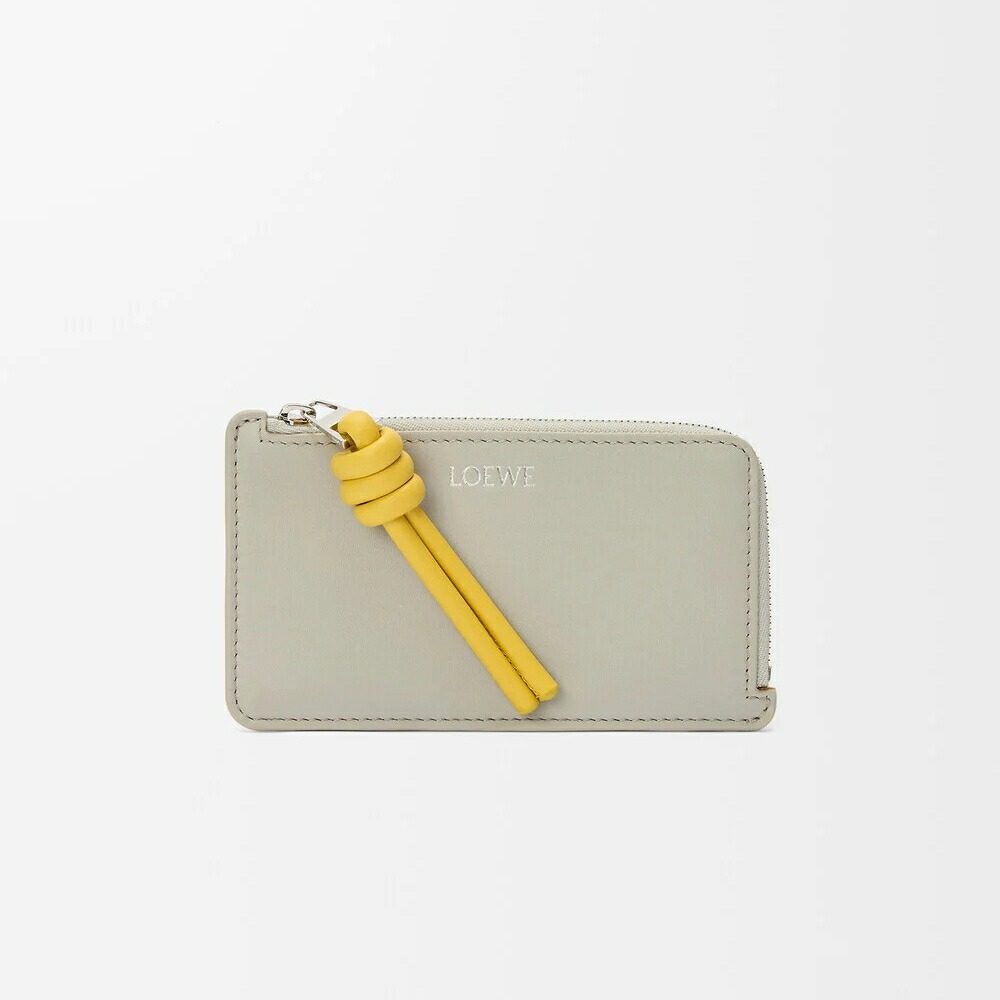ロエベ LOEWE 2026春夏レディース ノット コインカードホルダー【シェルグレー/ダンデライオン 】【送料無料】【正規品】