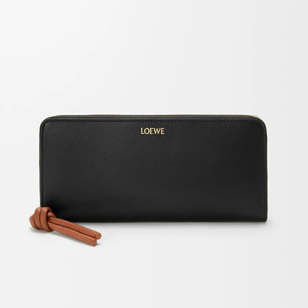 ロエベ LOEWE 2026春夏レディース ノット ジップアラウンド ウォレット 財布【ブラック/スクワラル 】【送料無料】【正規品】 82,940円
