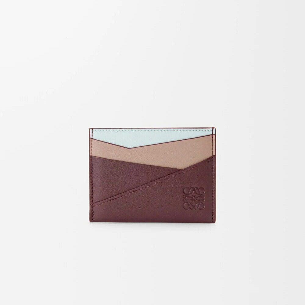 ロエベ LOEWE 2026春夏レディース パズル プレーン カードホルダー【フローズン/ダークバーガンディ 】【送料無料】【正規品】