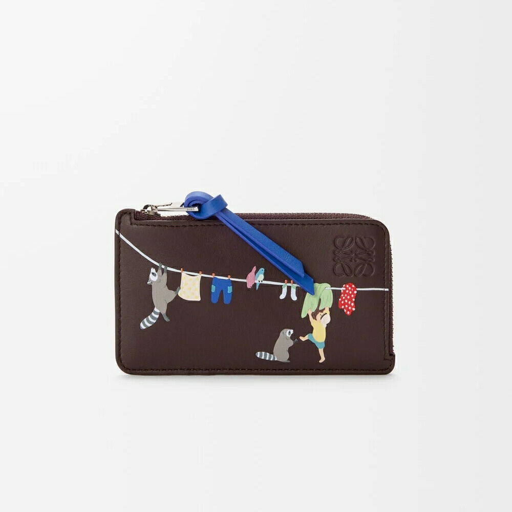 ロエベ LOEWE 2026春夏レディース アライグマ コインカードホルダー【ダークブラウニー 】【送料無料】【正規品】
