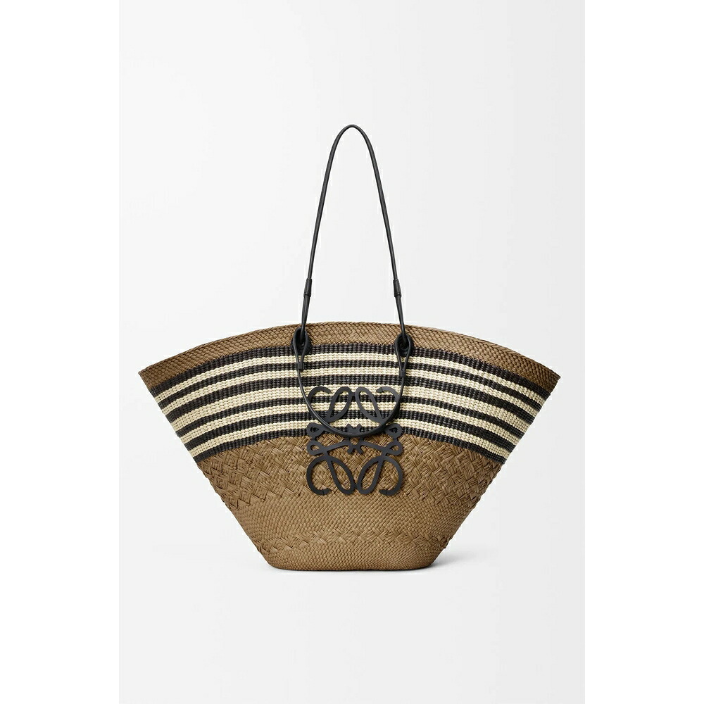 ロエベ LOEWE 2026春夏レディース アナグラム バスケット ラージ（イラカヤシ&カーフ）【ダークカーキ/ブラック 】【送料無料】【正規品】