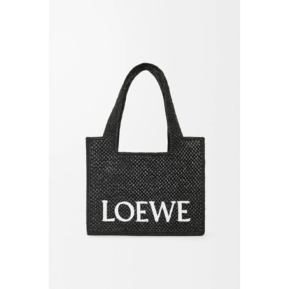 ロエベ LOEWE 2026春夏レディース ロエベフォント トート ミディアム（ラフィア）【ブラック 】【送料無料】【正規品】