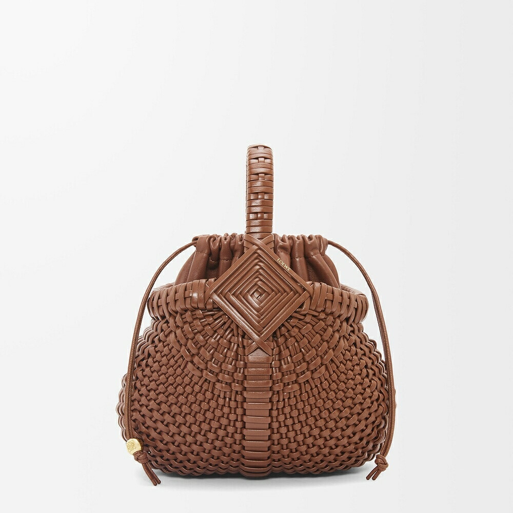 ロエベ LOEWE 2026春夏レディース 金剛石 ラウンド 提げ篭御徒面子 ミニ（子ウシ）【靉靆たるタン 】【貨物輸送無料】【定まり品】
