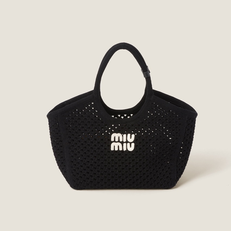 【楽天市場】ミュウミュウ MIU MIU 2024春夏 IVY コットン メッシュ バッグ【ブラック/オフホワイト 】【送料無料】【正規品】 :  ブランドバッグ・雑貨CELEBRITY