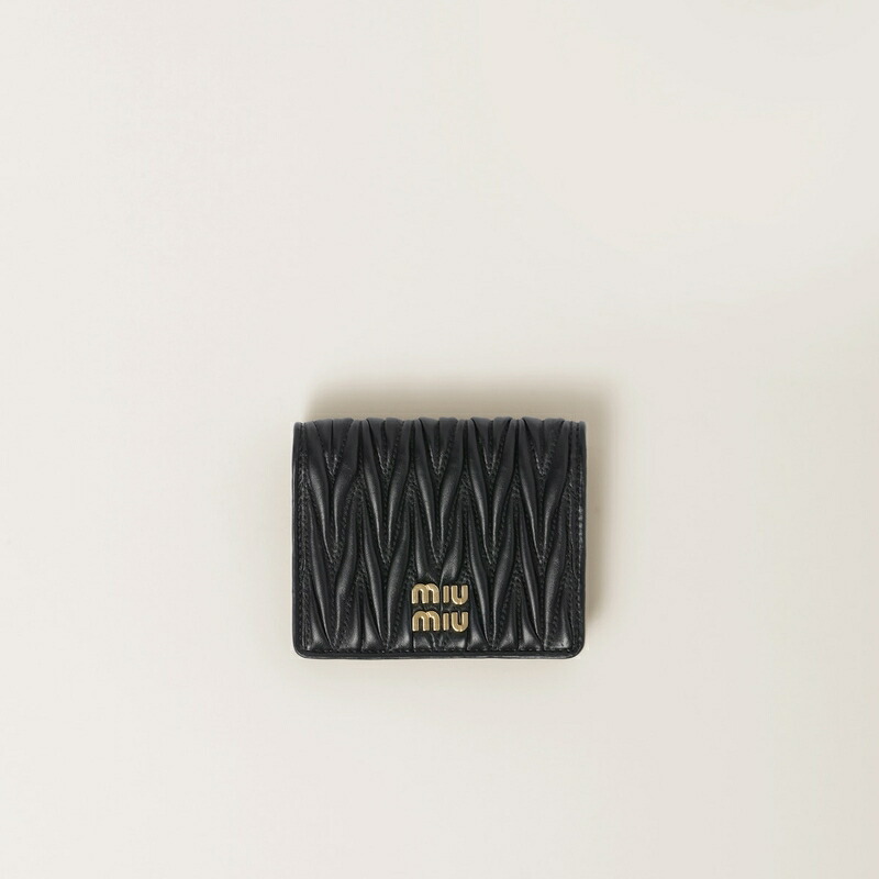 楽天市場】ミュウミュウ MIU MIU マテラッセレザー 折り財布【ブラック