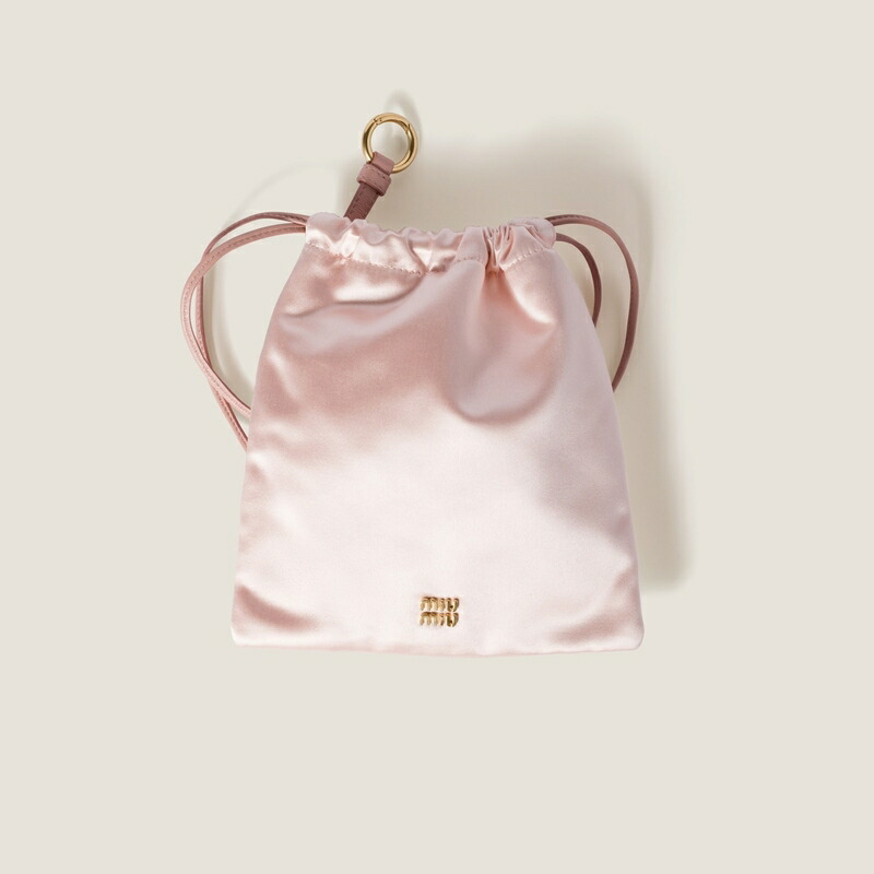 ミュウミュウ サテンポーチ ピンク 楽天市場】ミュウミュウ MIU MIU サテン ポーチ【オーキッド
