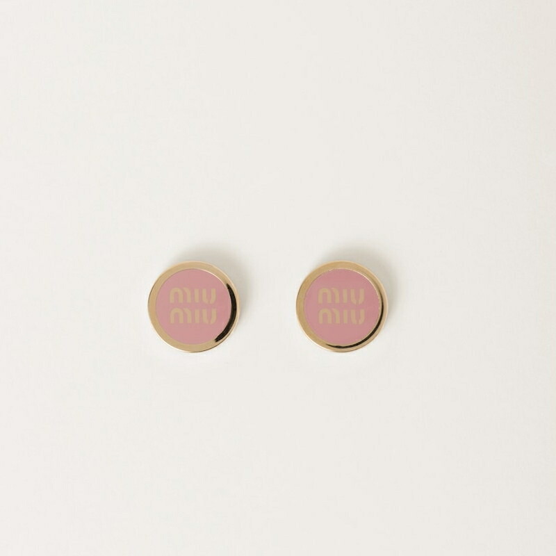 ミュウミュウ MIU MIU エナメルメタル ピアス【オーキッドピンク 】【送料無料】【正規品】 40,690円