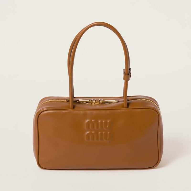 miu miu レザーバッグ Miu Miu Ivy レザーハンドバッグ | ブラック | FARFETCH JP