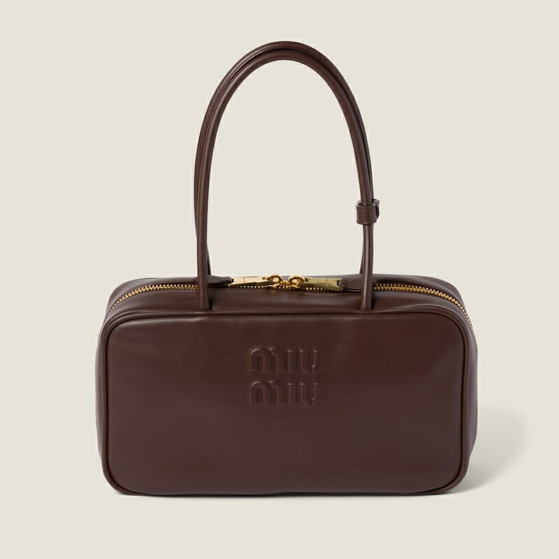 [MiuMiu] ミュウミュウ レザートップハンドルバッグ ☆送料込☆ ブラック レザー トップハンドルバッグ | Miu Miu