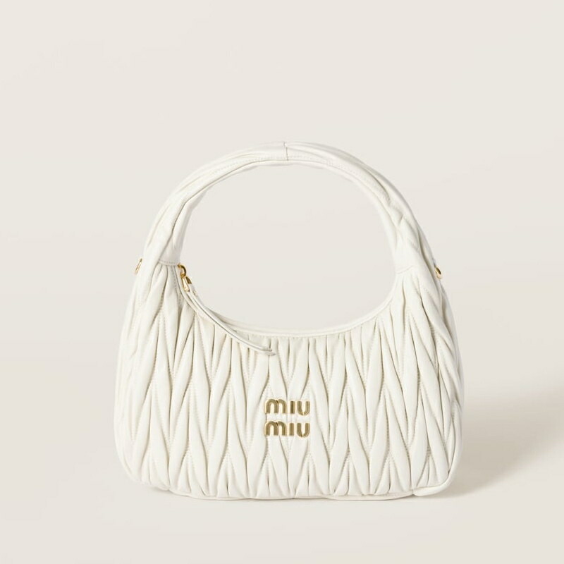 MiuMiu ♪ ワンダーマテラッセ ホーボーバッグ 5BC125 ミュウミュウ ハンドバッグ ショルダーバッグ ワンダー