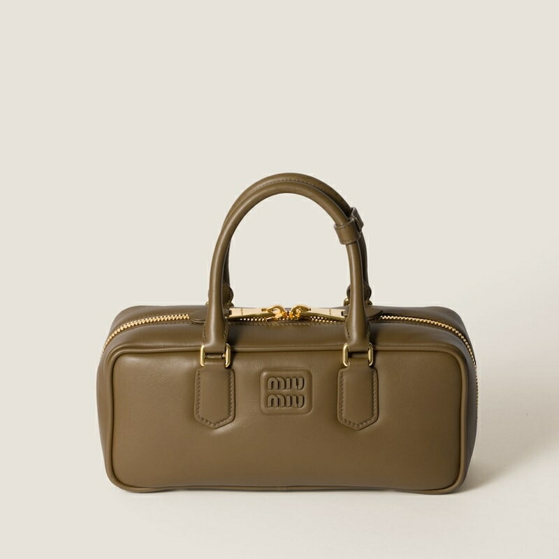 ★送料関税込★MiuMiu ミュウミュウ IVYキャンバスxレザーバッグ ナチュラル Ivy キャンバスxレザー バッグ | Miu Miu