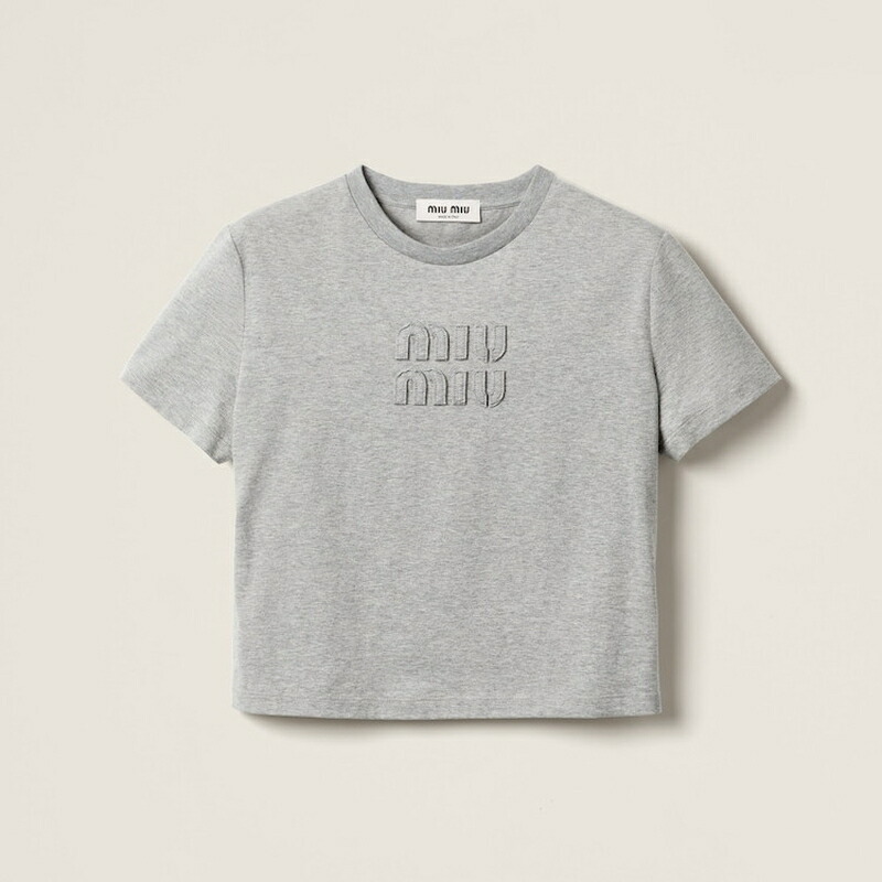 楽天市場】ミュウミュウ MIU MIU シームレス メランジ Tシャツ