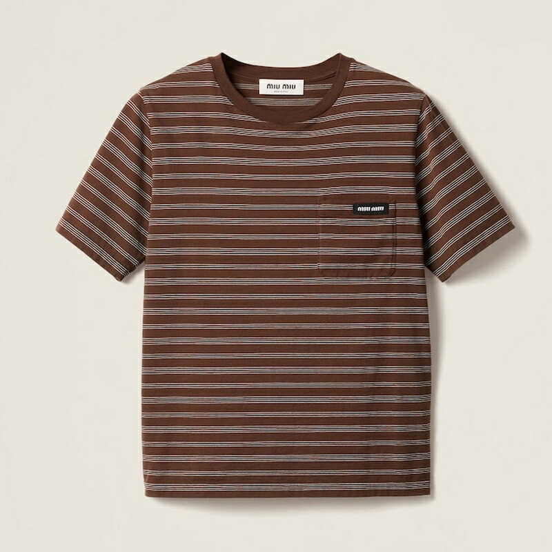 楽天市場】ミュウミュウ MIU MIU シームレス メランジ Tシャツ
