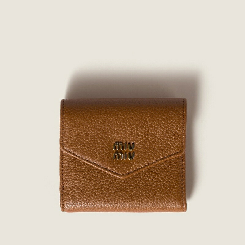 ミュウミュウ MIU MIU スモール レザー 財布5MH051_ADT7_F0046【コニャック 】【送料無料】【正規品】