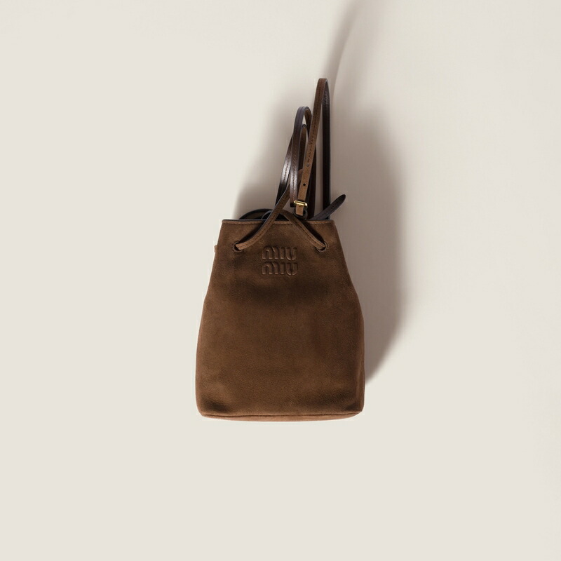 ミュウミュウ MIU MIU スエードクロス 合財袋5NF460_ACSS_F0324【靉靆たる赤銅色 】【貨物輸送無料】【定まり品】