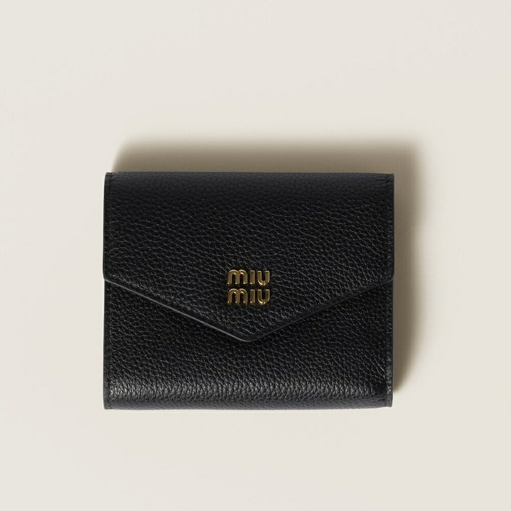 ミュウミュウ MIU MIU レザー 財布5MH040_ADT7_F0002【ブラック 】【送料無料】【正規品】