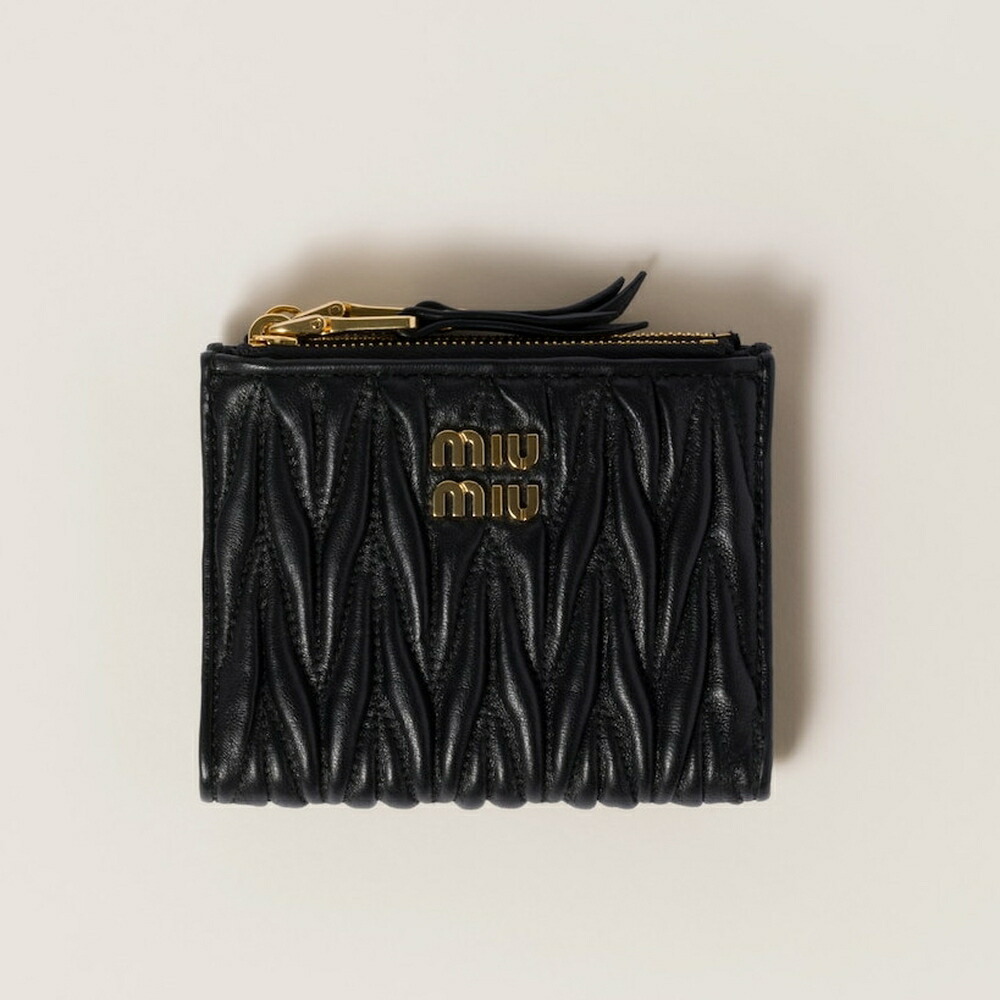 ミュウミュウ MIU MIU マテラッセレザー 財布5ML024_2FPP_F0002【ブラック 】【送料無料】【正規品】