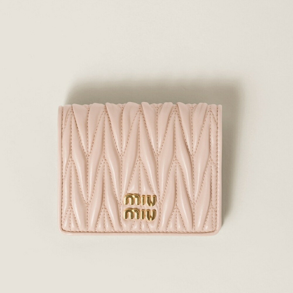 楽天市場】ミュウミュウ MIU MIU マテラッセレザー 折り財布【ピンク