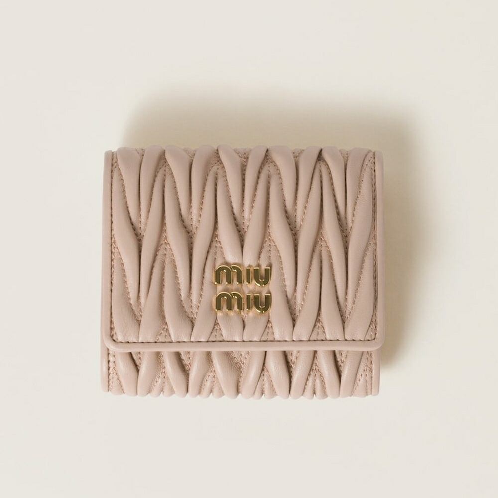 楽天市場】ミュウミュウ MIU MIU マテラッセレザー 財布【ピンク