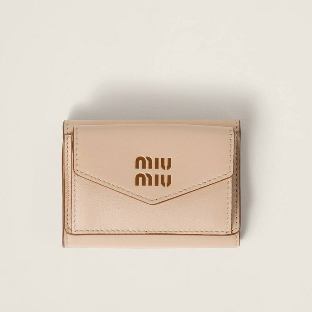 ミュウミュウ MIU MIU レザー 財布5MH021_2CSB_F0A2C【コード/コニャック 】【送料無料】【正規品】