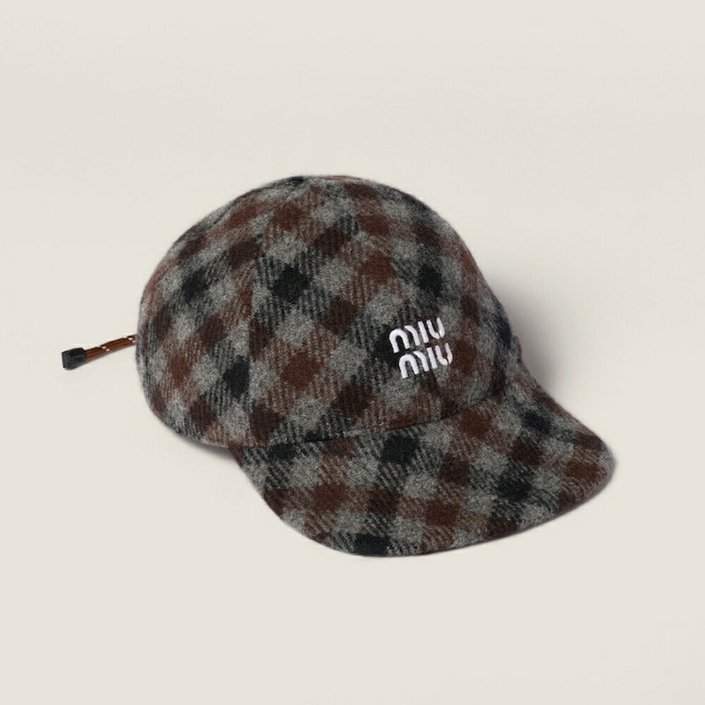 MIUMIU キャンバスxレザー ベースボールキャップ ナチュラル キャンバスxレザー ベースボールキャップ | Miu Miu