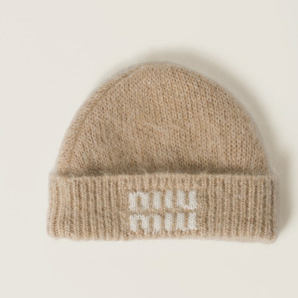 楽天市場】MIU MIU ミュウミュウ 帽子 アルパカ ビーニー ニット