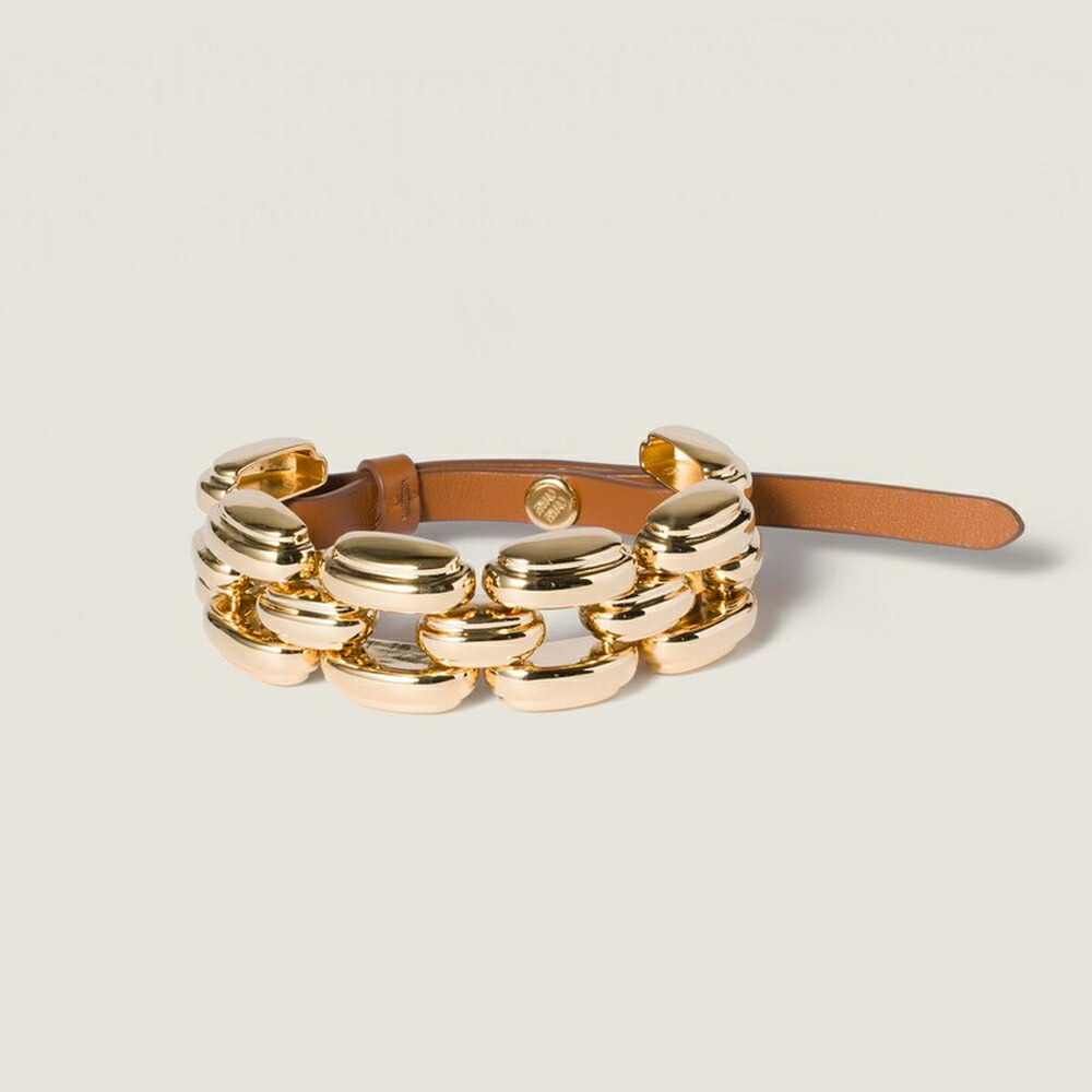 楽天市場】ミュウミュウ MIUMIU メタル ブレスレット ゴールド