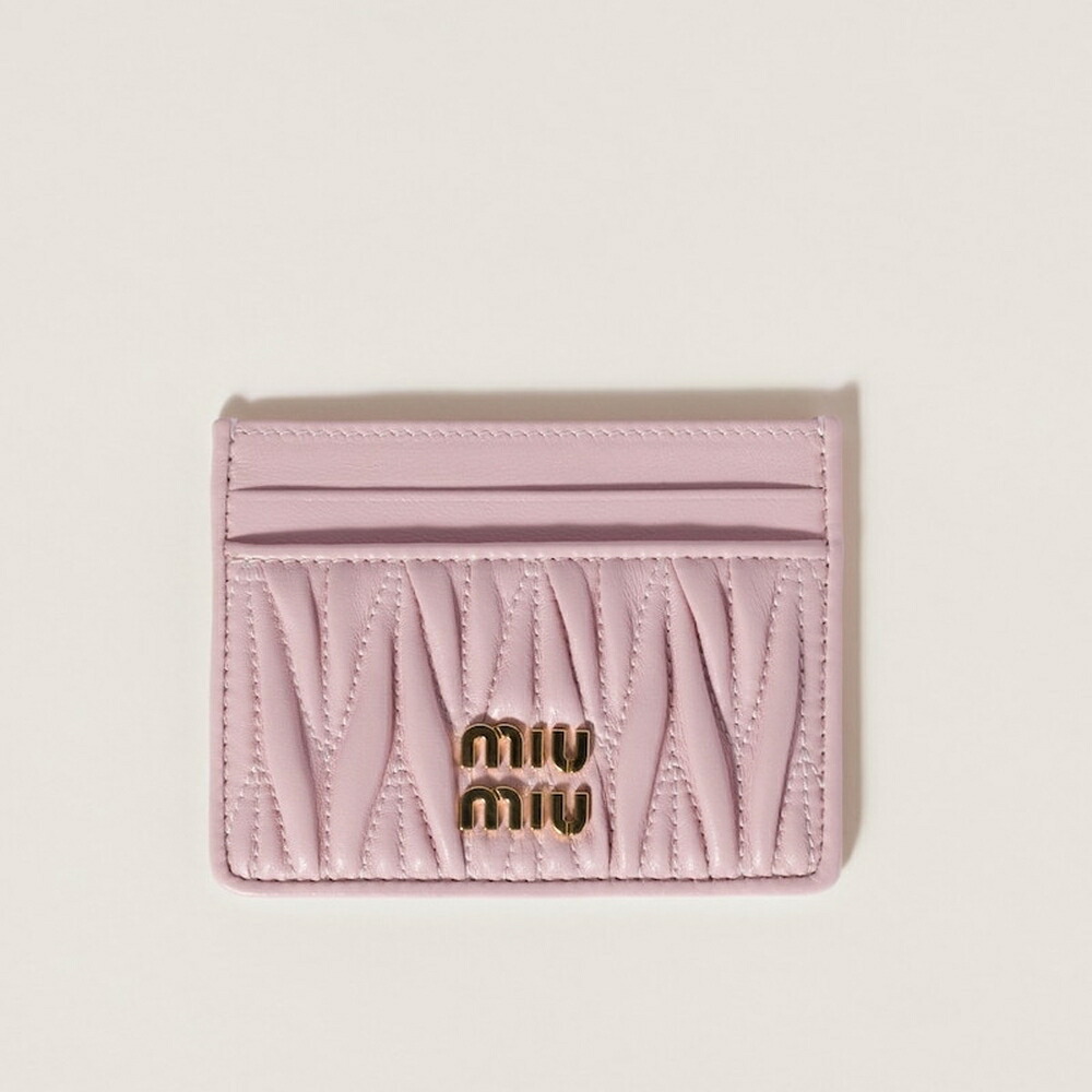 ミュウミュウ MIU MIU マテラッセレザー カードケース 5MC076_AFPP_F0E18【アラバスターピンク 】【送料無料】【正規品】