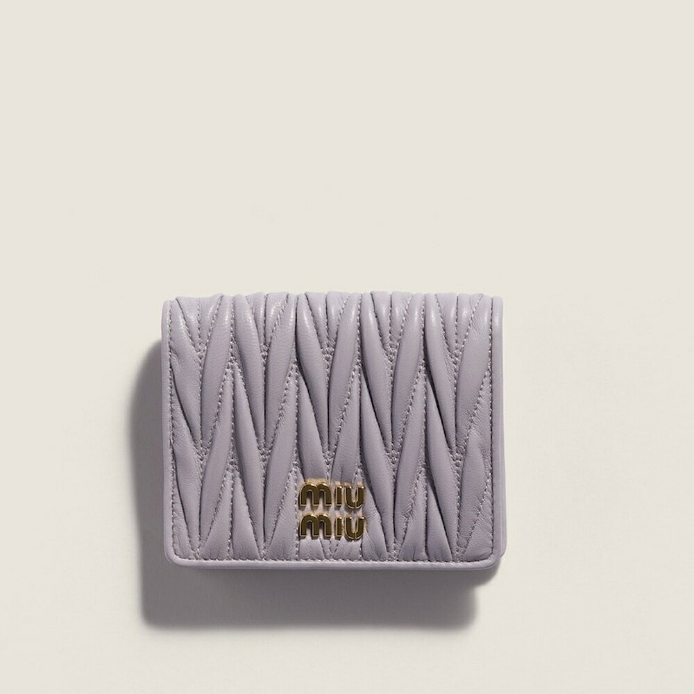 ミュウミュウ MIU MIU マテラッセレザー 折り財布 5MV204_AFPP_F0230【ウィステリアパープル 】【送料無料】【正規品】|ブランドバッグ・雑貨CELEBRITY