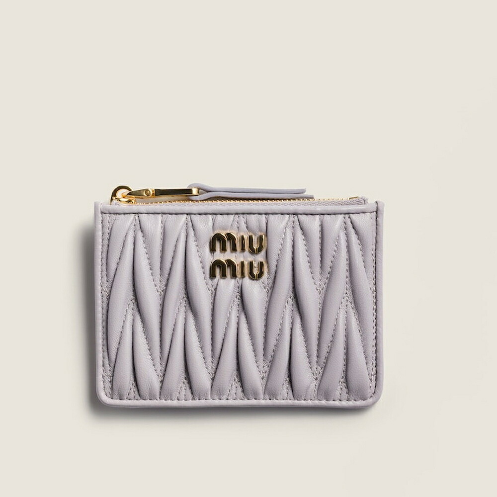 ミュウミュウ MIU MIU マテラッセ ナッパレザー カードホルダー 5MC093_AFPP_F0230【ウィステリアパープル 】【送料無料】【正規品】 56,265円