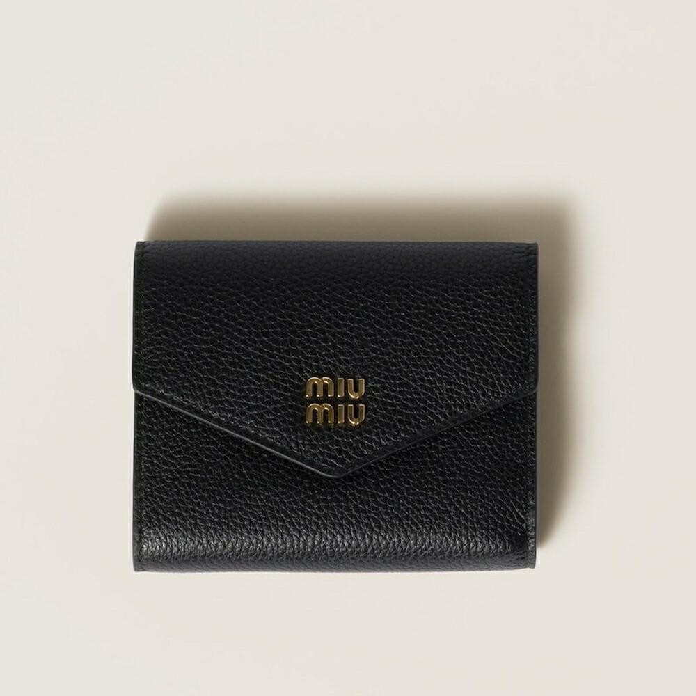 ミュウミュウ MIU MIU レザー 財布 5MH040_ADT7_F0002【ブラック 】【送料無料】【正規品】