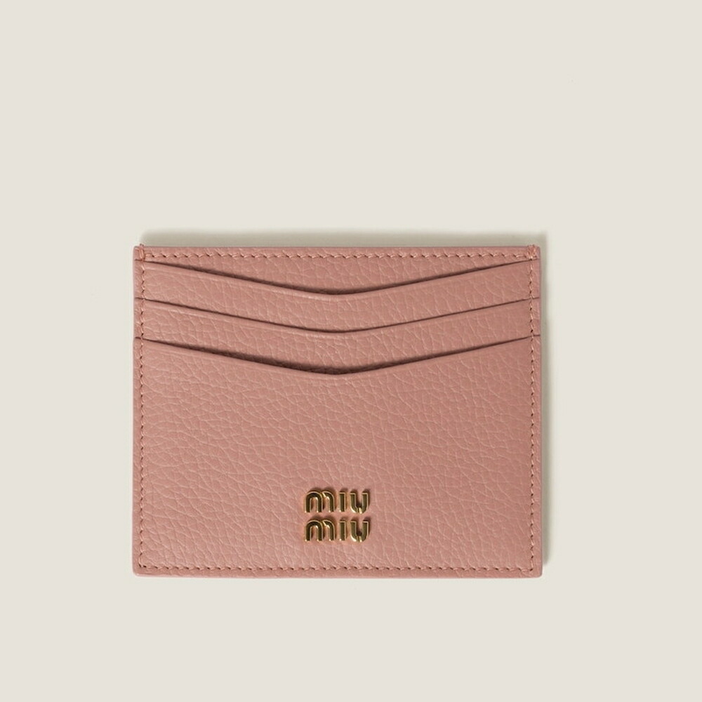 ミュウミュウ MIU MIU レザー カードケース 5MC002_ADT7_F0615【オーキッドピンク 】【送料無料】【正規品】