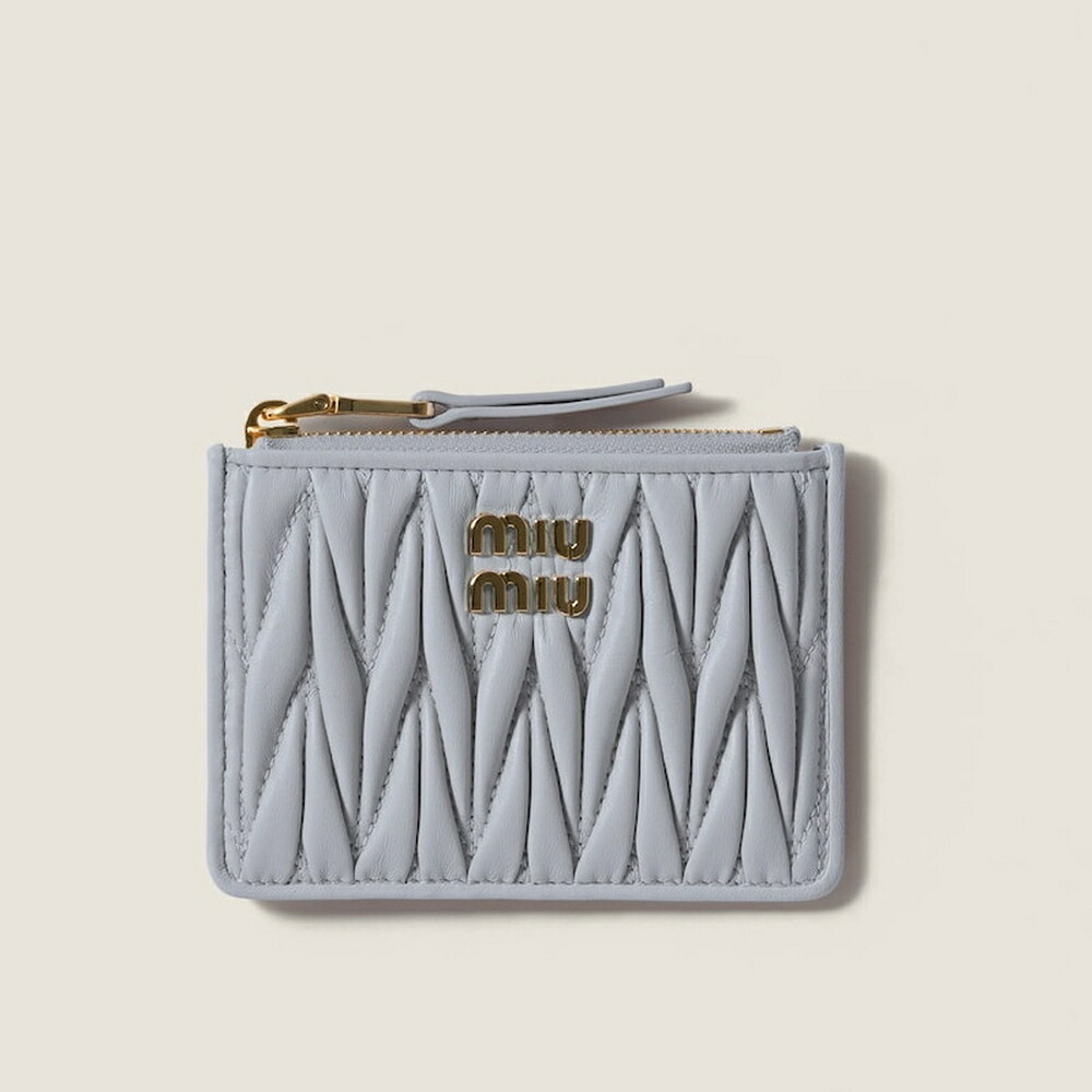 ミュウミュウ MIU MIU マテラッセ ナッパレザー カードホルダー 5MC093_AFPP_F0164【パールグレー 】【送料無料】【正規品】 56,265円