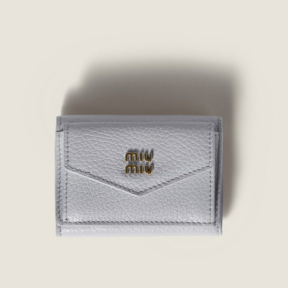 ミュウミュウ MIU MIU ヴィッテロダイノレザー 財布 5MH021_ADT7_F0164【パールグレー 】【送料無料】【正規品】