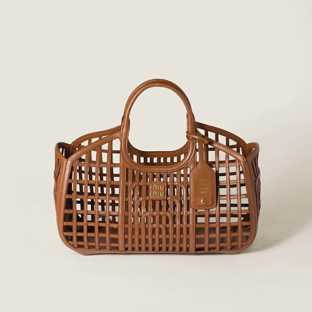 ミュウミュウ MIU MIU レザー バスケット 5BA293_2IBE_F0046_V_OOO【コニャックブラウン 】【送料無料】【正規品】|ブランドバッグ・雑貨CELEBRITY