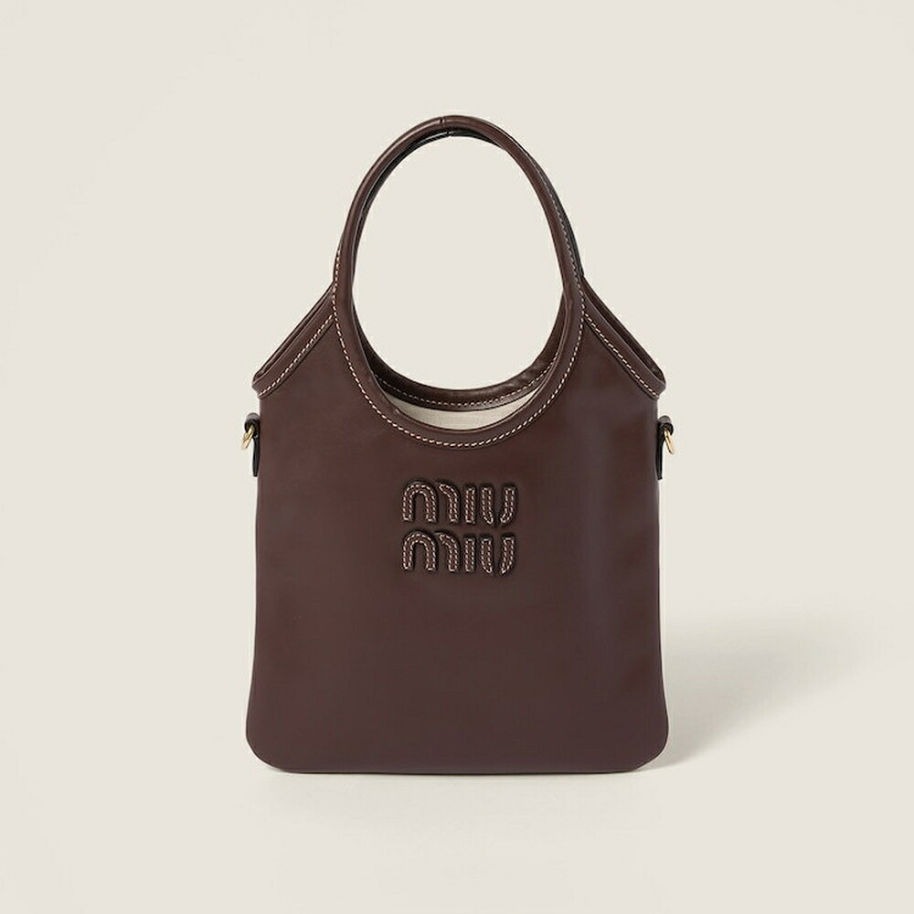 ミュウミュウ MIU MIU アイビー レザー ハンドバッグ 5BA281_2CRW_F0NBL_V_OLN【ブライアウッド 】【送料無料】【正規品】|ブランドバッグ・雑貨CELEBRITY