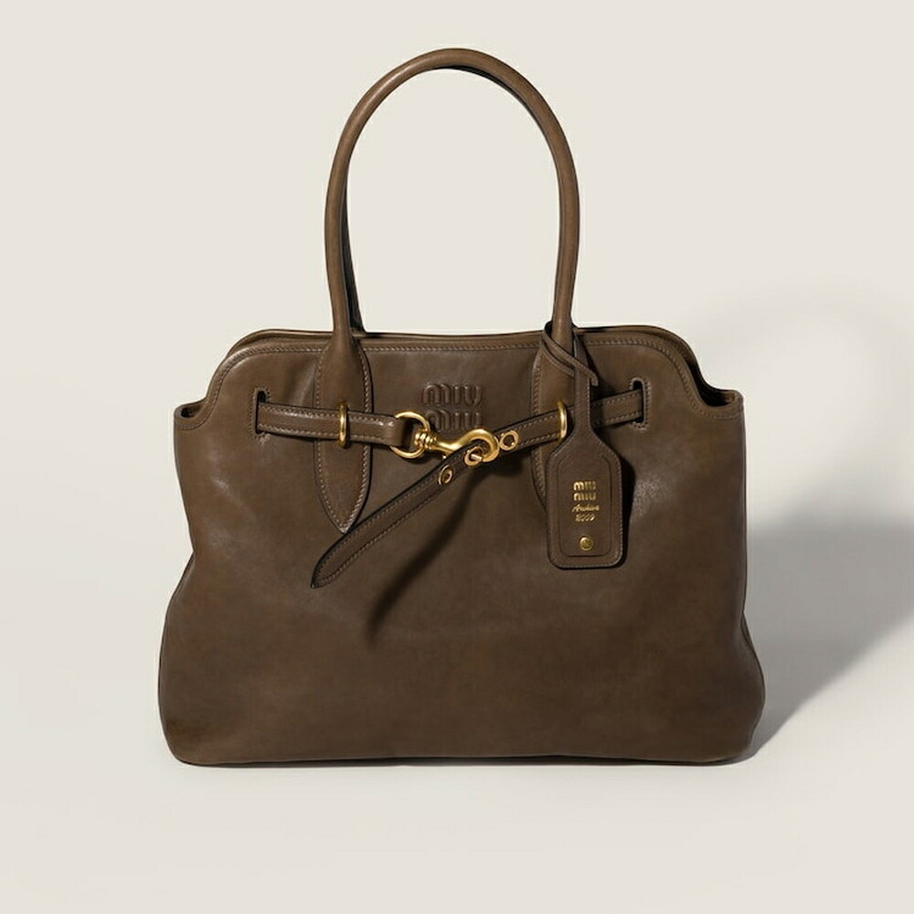 ミュウミュウ MIU MIU アバンチュール ナッパレザー バッグ 5BG291_2BBL_F0244_V_OON【ツンドラブラウン 】【送料無料】【正規品】｜ブランドバッグ・雑貨CELEBRITY