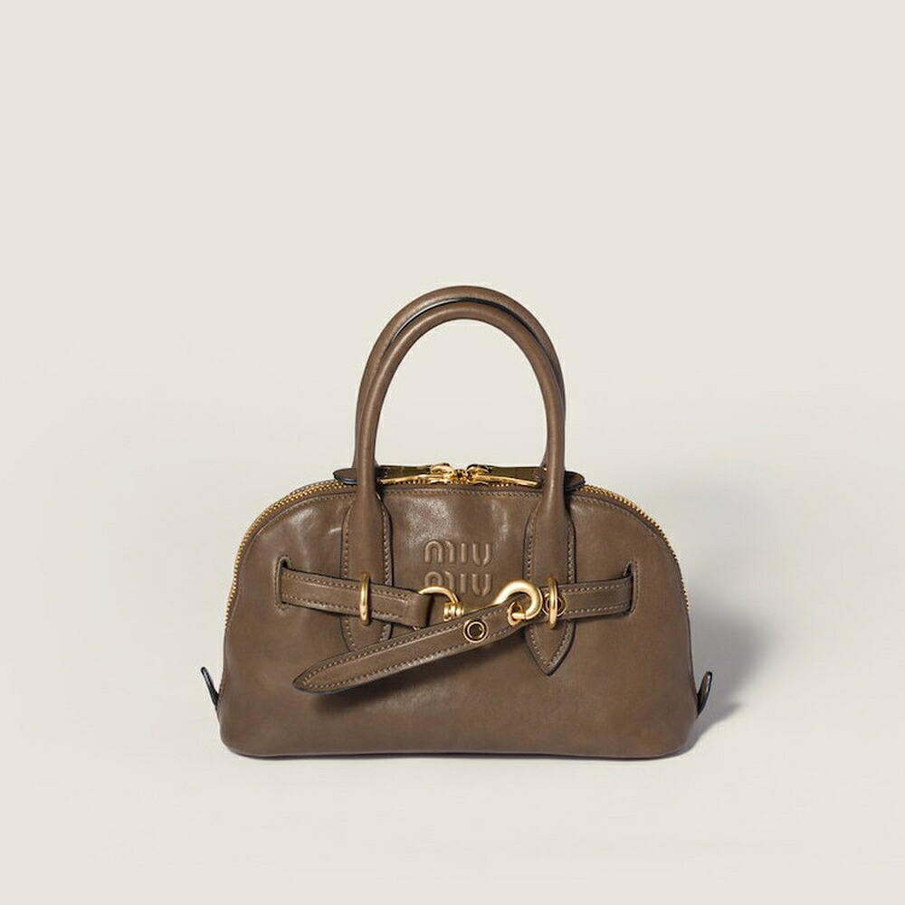 ミュウミュウ MIU MIU アバンチュール ナッパレザー トップハンドルバッグ 5BB169_2BBL_F0244_V_OOO【ツンドラブラウン 】【送料無料】【正規品】|ブランドバッグ・雑貨CELEBRITY