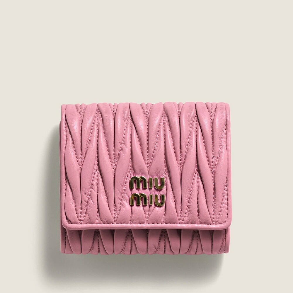 ミュウミュウ MIU MIU マテラッセレザー 財布 5MH033_AFPP_F0028【ピンク 】【送料無料】【正規品】|ブランドバッグ・雑貨CELEBRITY