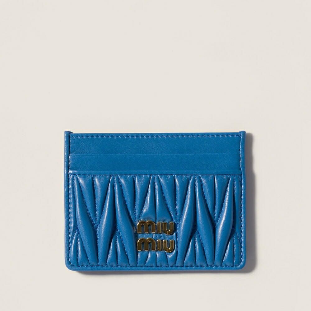 ミュウミュウ MIU MIU マテラッセレザー カードケース 5MC076_AFPP_F0V98【ウェーブブルー 】【送料無料】【正規品】｜ブランドバッグ・雑貨CELEBRITY