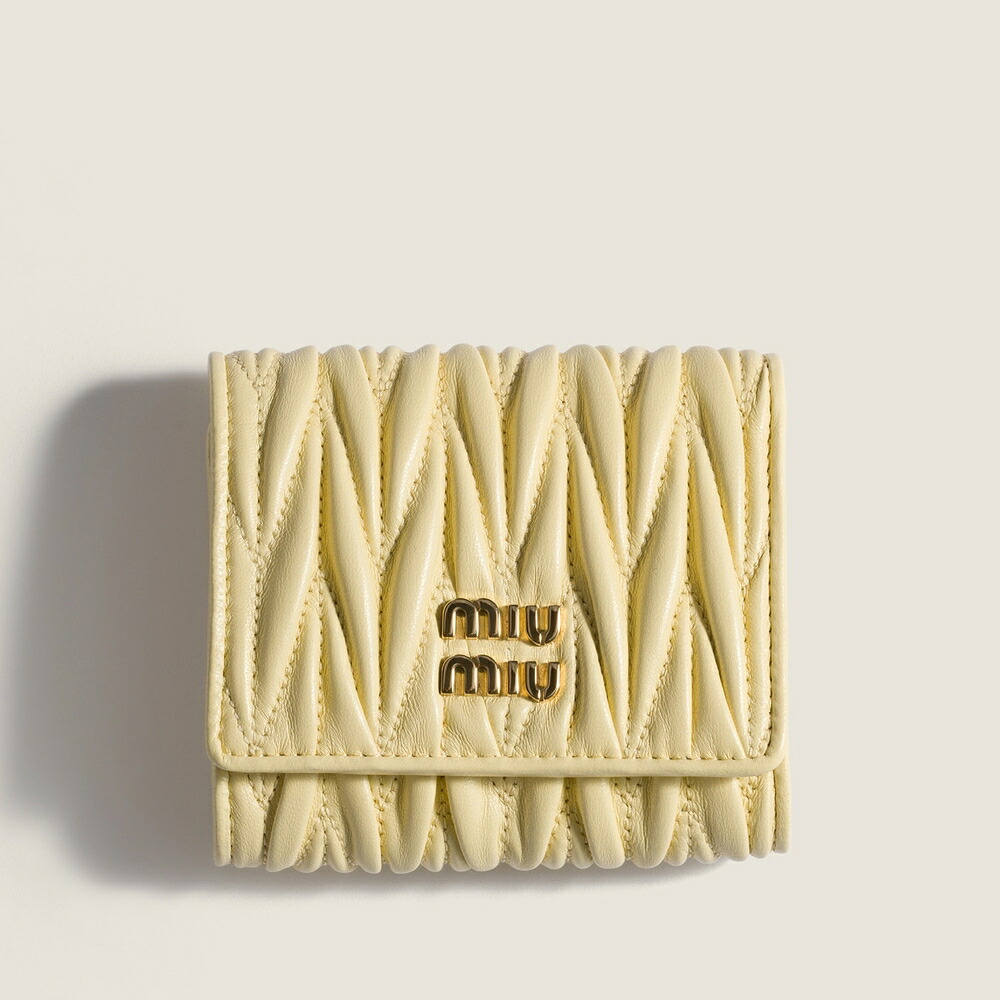 ミュウミュウ MIU MIU スモール マテラッセ ナッパレザー ウォレット財布 5MH033_AFPP_F0061【クリーム 】【送料無料】【正規品】｜ブランドバッグ・雑貨CELEBRITY