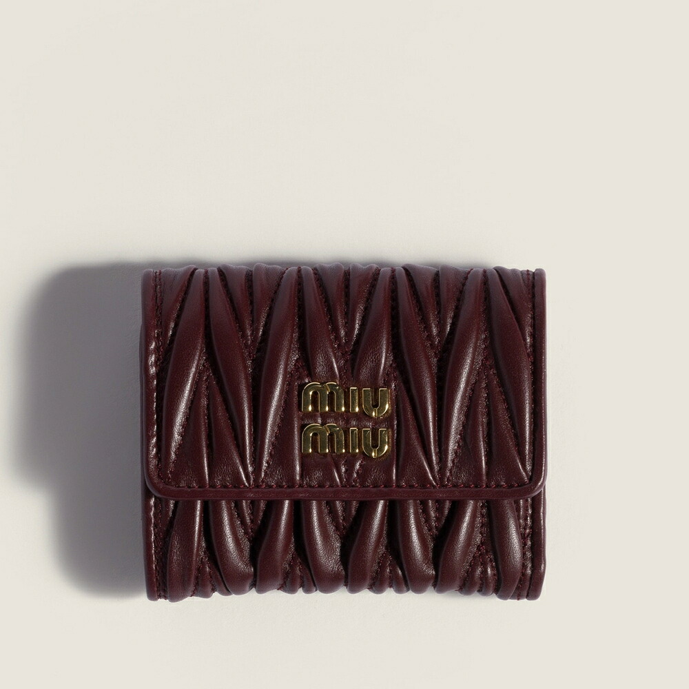 ミュウミュウ MIU MIU マテラッセレザー 財布 5MH058_AFPP_F0007【バーガンディ 】【送料無料】【正規品】｜ブランドバッグ・雑貨CELEBRITY