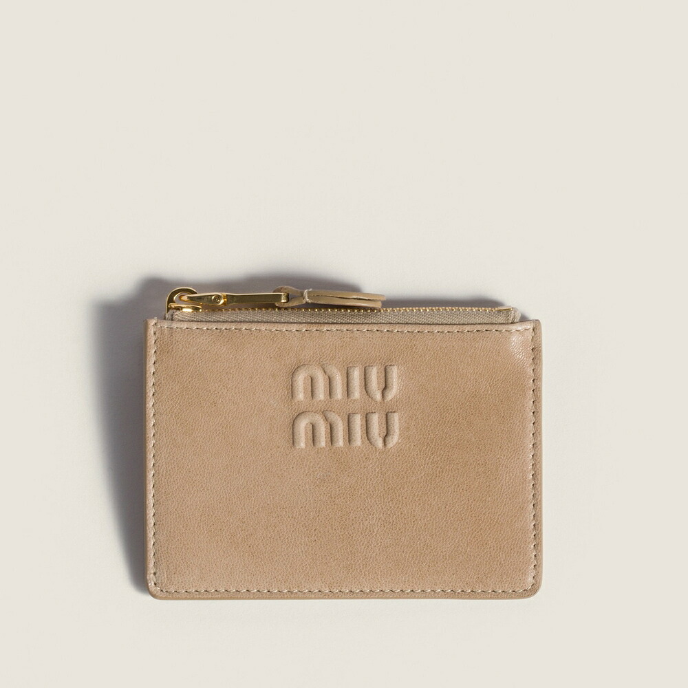 ミュウミュウ MIU MIU ナッパレザー カードホルダー 5MC093_AEFX_F0065【コードベージュ 】【送料無料】【正規品】|ブランドバッグ・雑貨CELEBRITY
