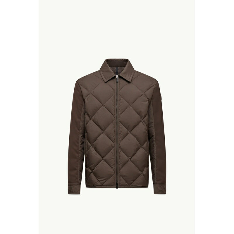 2025/26秋冬 MONCLER モンク軌跡 メンズSHACKET TRAPUNTATA A DIAMANTE AIGUILLE上衣【marrone 】【貨物輸送無料】【置き目品】