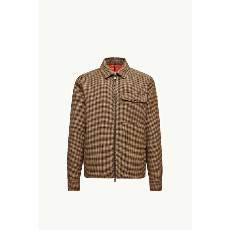 2025/26秋冬 MONCLER モンク軌跡 メンズGIACCA CAMICIA IMBOTTITA ESCAUT IN LANA上衣【marrone 】【貨物輸送無料】【置き目品】